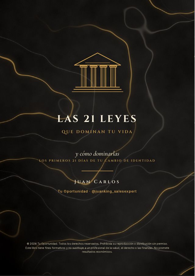 Portada del protocolo «Las 21 leyes que dominan tu vida»